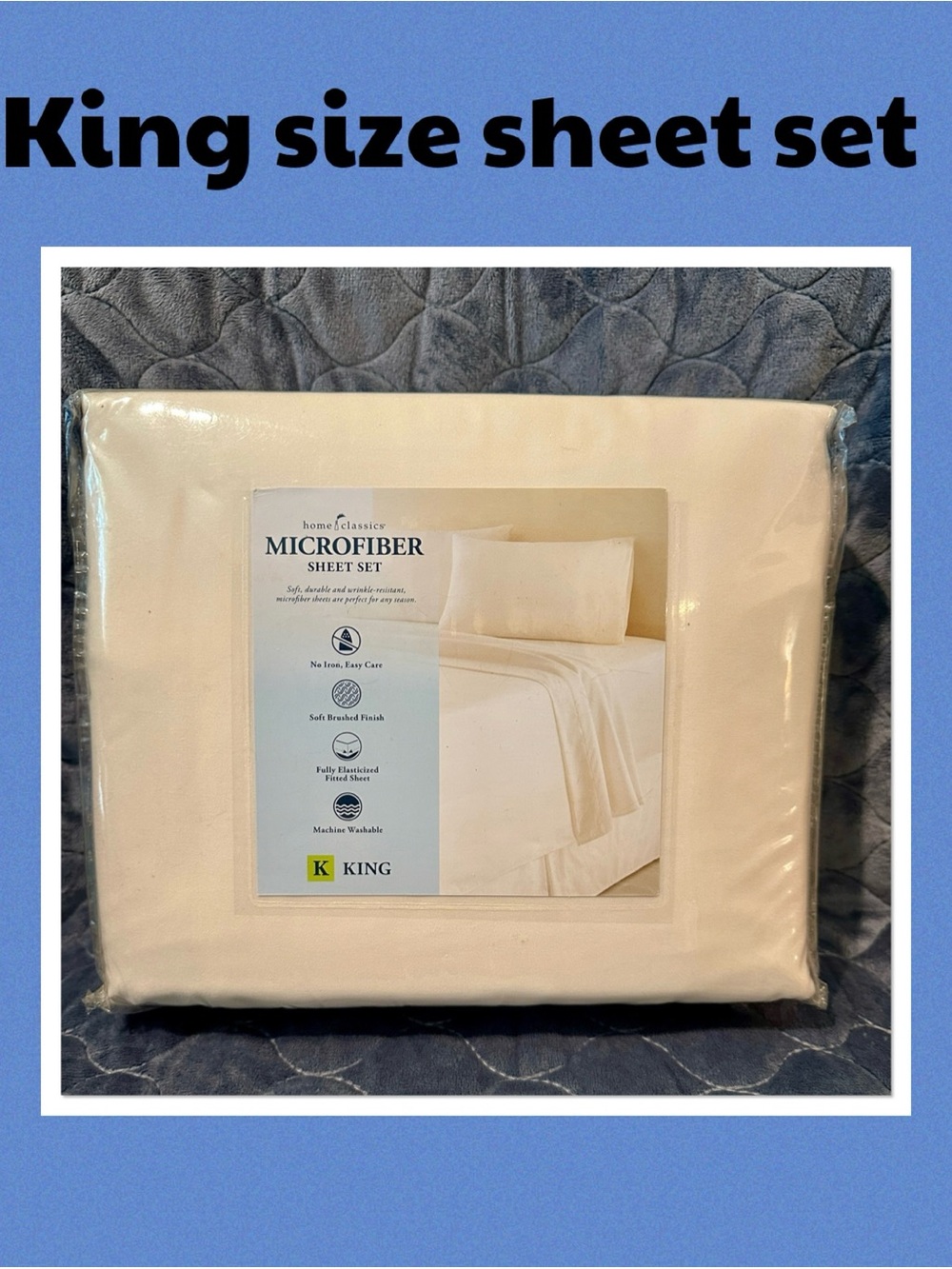 King 4pc Microfiber Sheet Set